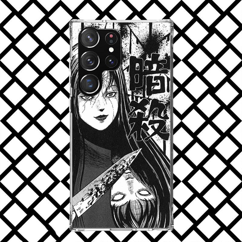 Japanese Horror Comic Anime Phone Case for Samsung Galaxy S26 S25 Edge S24 S23 Ultra S22 Plus S21 FE S20 + Soft Cover Print Fund