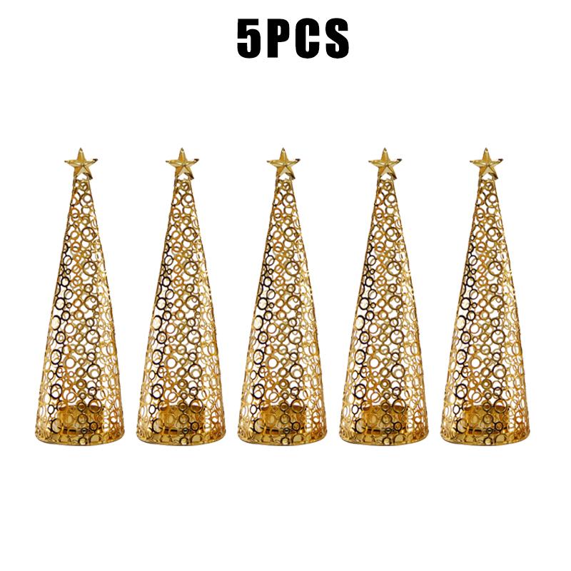 Christmas Tree Tea Light Candle Holder Metal European Design Wedding Reception Decor Festive Table Centerpiece