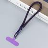 Adjustable Universal Braided Short Mobile Phone Lanyard Strap Hanging Chain Ring With Patch Wrist Strap Cell Phone Detachable