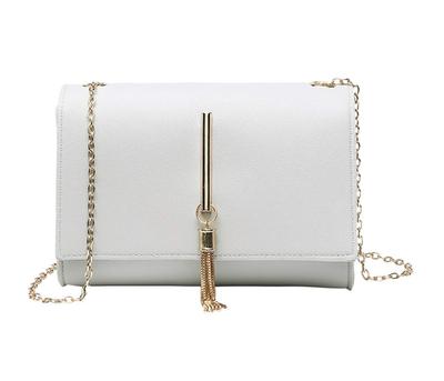 Mini Shoulder Clutch [Donalee] Bag, Bag, Party, Small, Leather, Women's (White/Gray)