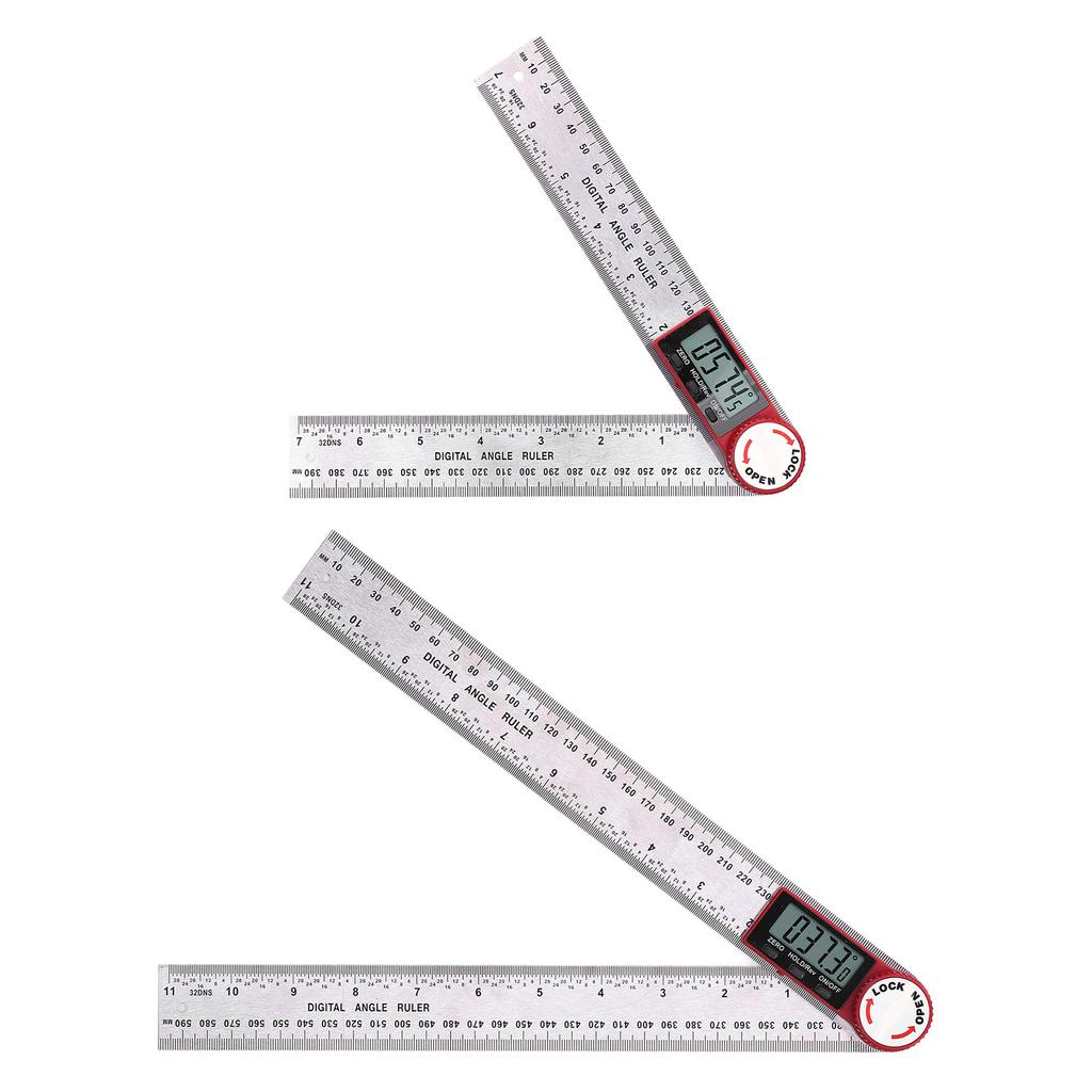 Angle Finder 360° Digital Display  Stainless Steel Portable Electronic Measuring Ruler for Wo