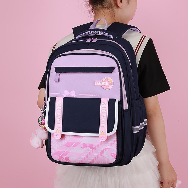 Schoolbag For Primary School Students Grade 1-6 Large Capacity Lightweight Backpack For Reducing Burden Backpack For Boys And Girls Children