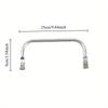 1pc DIY Aluminum Handbag Frame - Square Wallet Holder with Internal Tubular Support, Secure Kiss Closure for Purse Making, Craft Purse Hardware