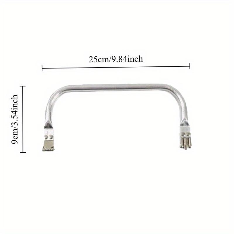 1pc DIY Aluminum Handbag Frame - Square Wallet Holder with Internal Tubular Support, Secure Kiss Closure for Purse Making, Craft Purse Hardware