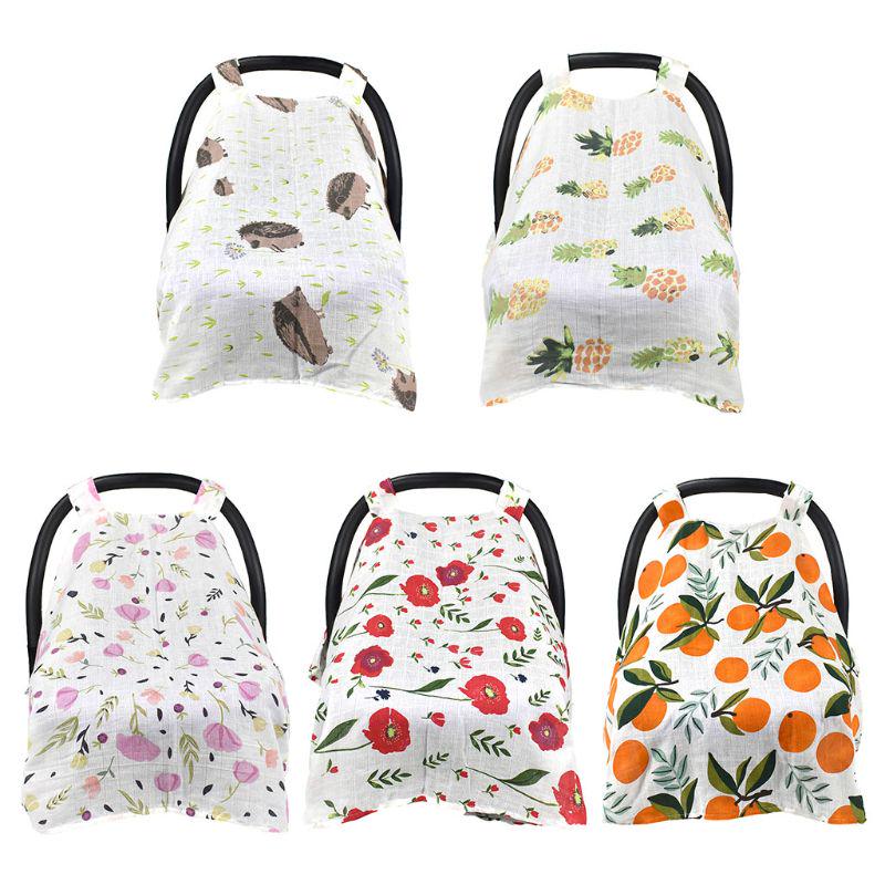 Buy Muslin Car Seat Cover Baby Carseat Cotton Gauze Canopy Lightweight