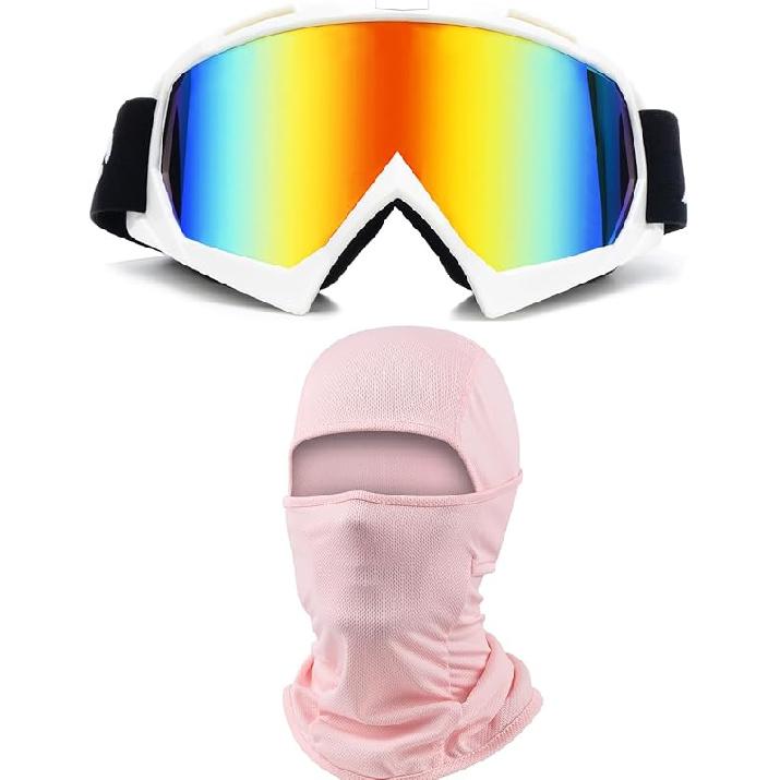 ATV Goggles With Balaclava Face Mask For Men Women And Youth, Dirt Bike Motorcycle Motocross Riding Ski Goggles