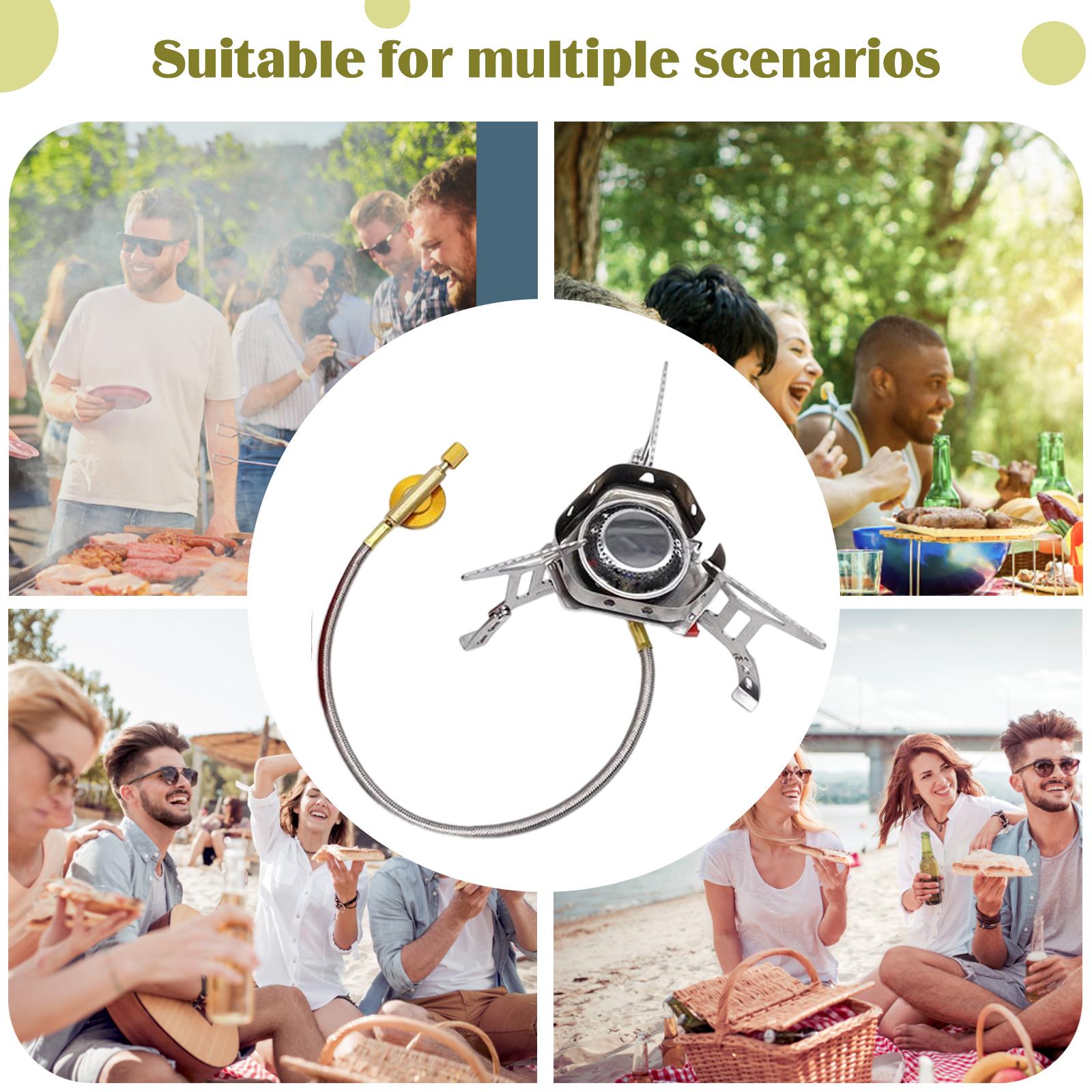 Складная сплит-кемпинговая газовая плита со шлангом и ящиком для хранения — фото 3