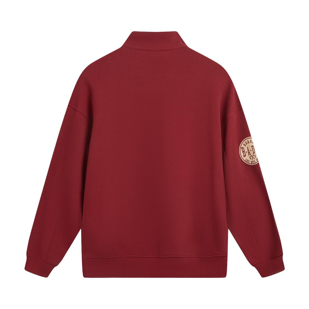 Li Ning Badfive Logo Bestickter Zip-Up Hoodie Herren Hoodies AWDW033-5