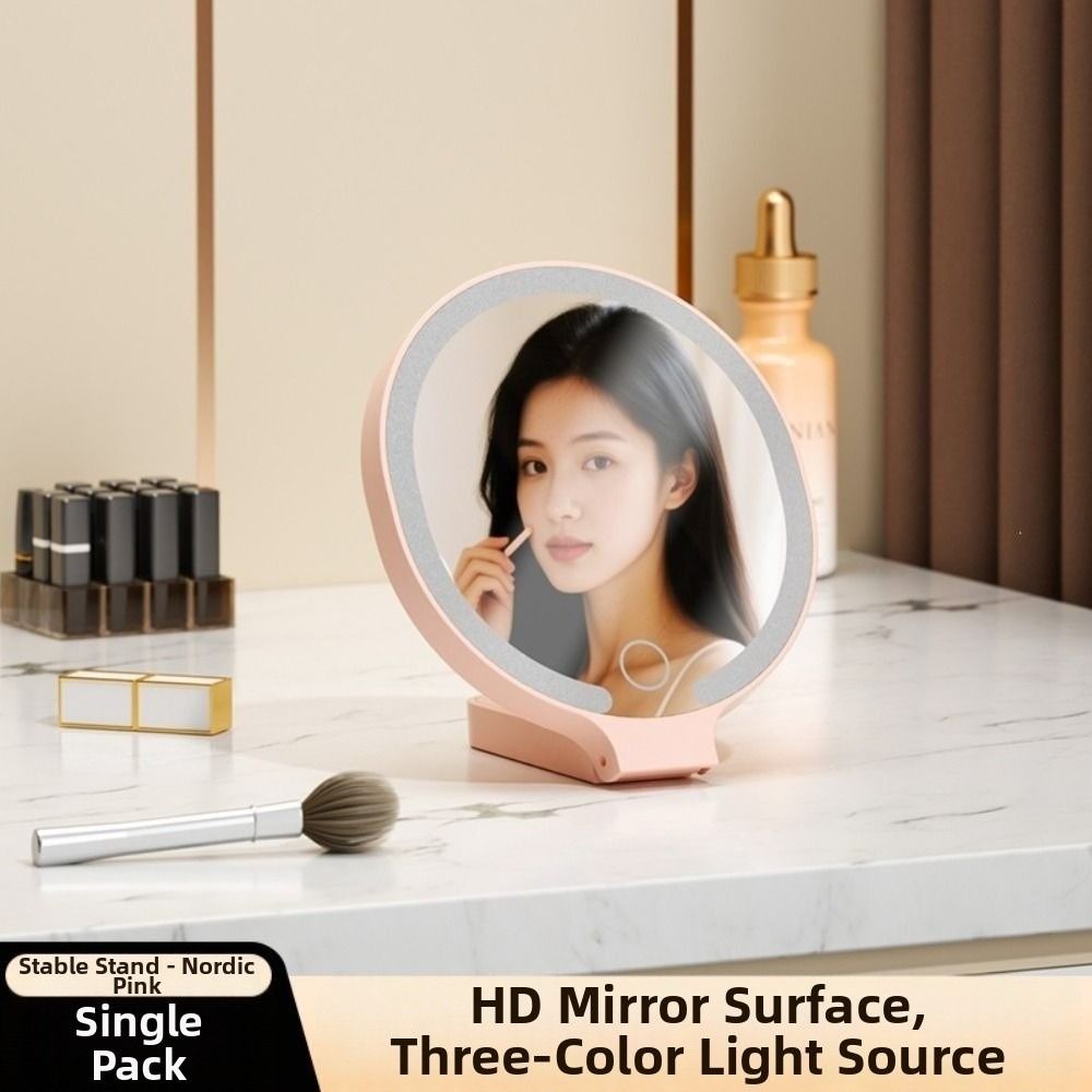 Lighted Hand Mirror Cosmetic Mirror with Fill Light  Pocket Carry