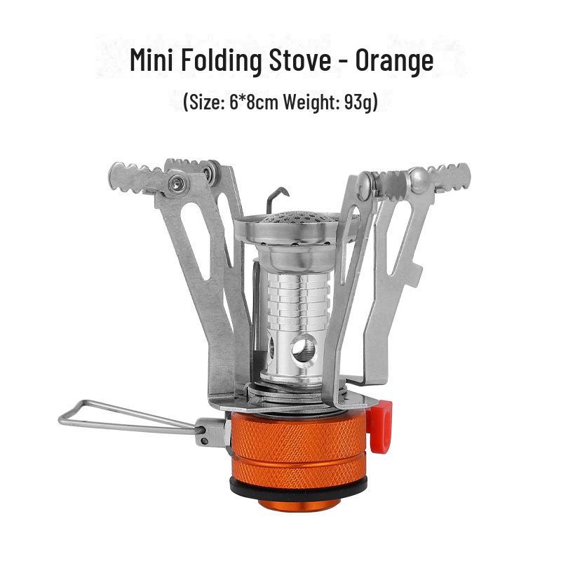 Portable Mini Camping Stove with Integrated Electronic Ignition