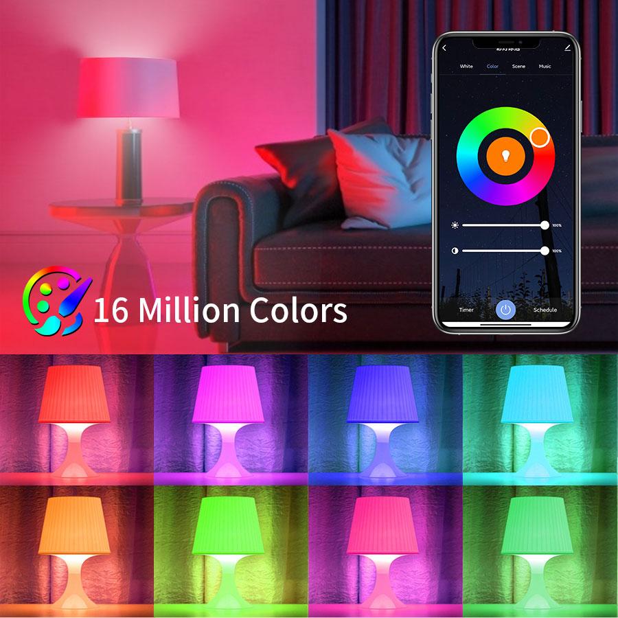 Tuya WiFi LED Light Bulbs 85-265V 12W 15W 18W E27 Alexa Lamp RF 2.4G Remote Google Home Voice Control Colorful Home Lighting