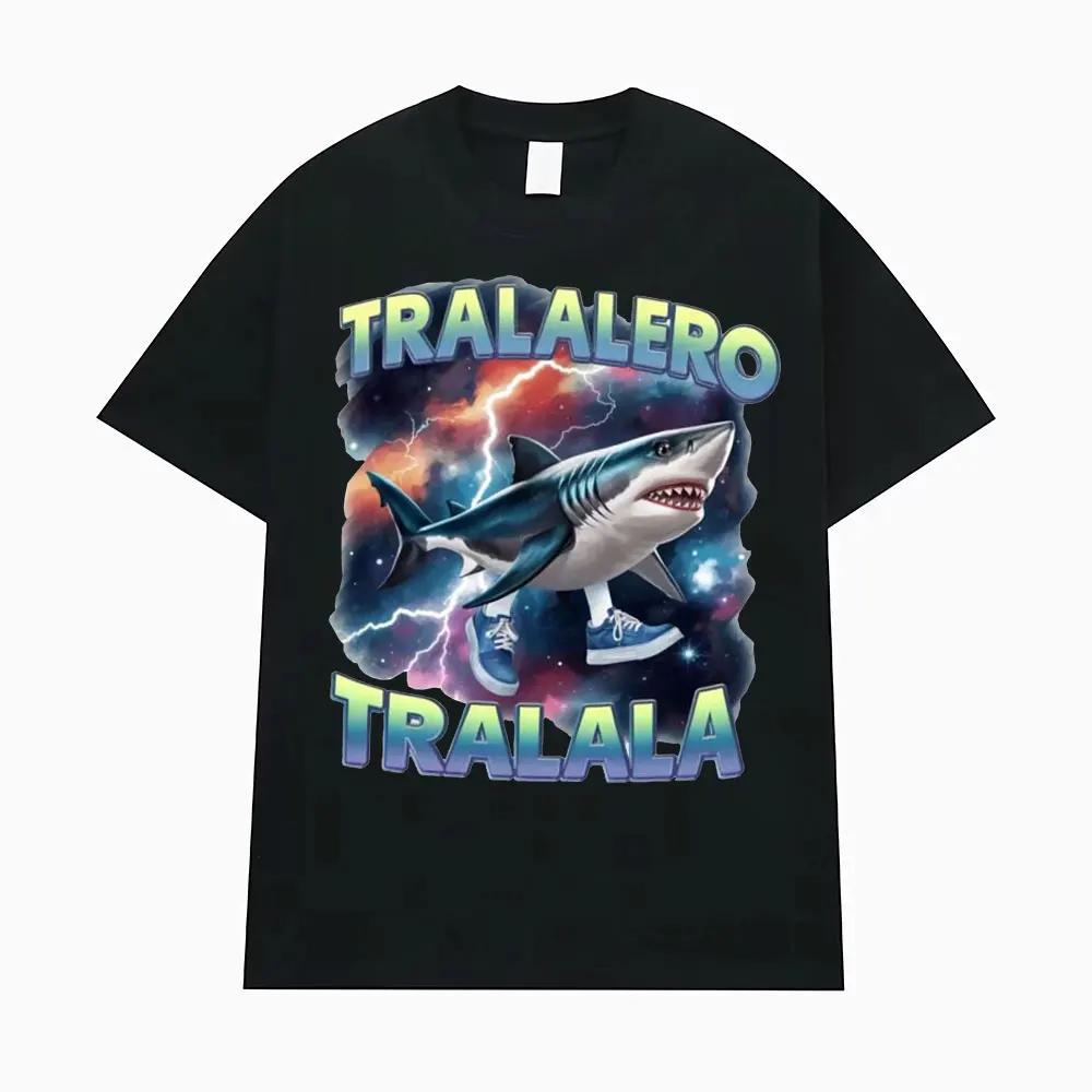 Tralalero Tralala Funny Shark Meme T-shirt Gifts Women's Fashion Gothic Vintage T-shirts WOMEN Casual Humor T Shirt