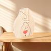 4.72x5.91x0.79in Beech Wood Bear Puzzle Ornament  Cabinet Surface Layout Craft