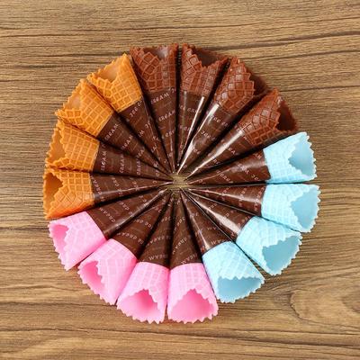 Mini Casquinha de Sorvete DIY Brinquedo de Argila - Acessórios Modelo de Comida de Brincar Casquinha Crocante