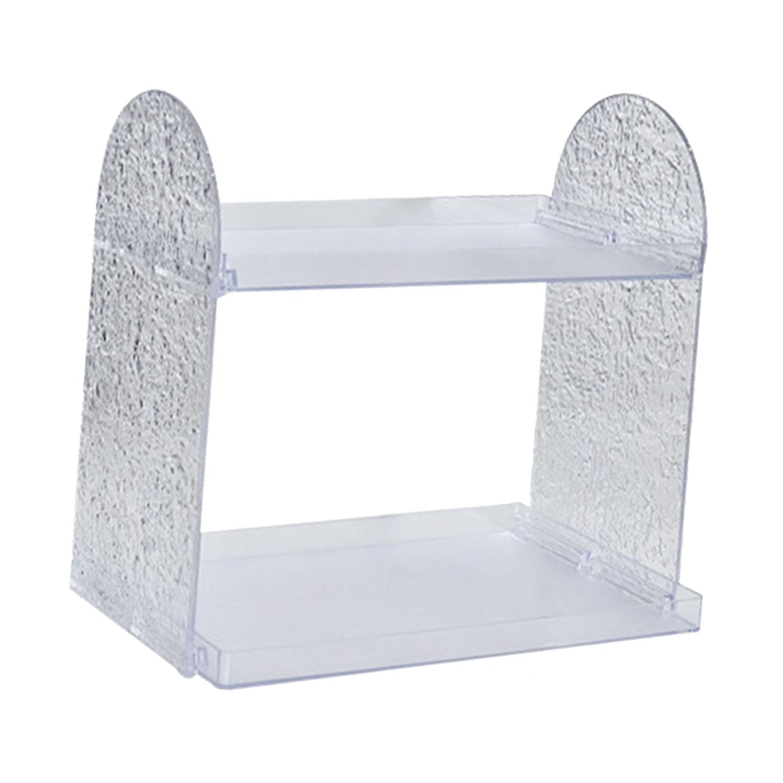 

Double Layer Storage Shelf Large Capacity Fashionable 2 Tier Acrylic Cosmetic Rack for Perfume