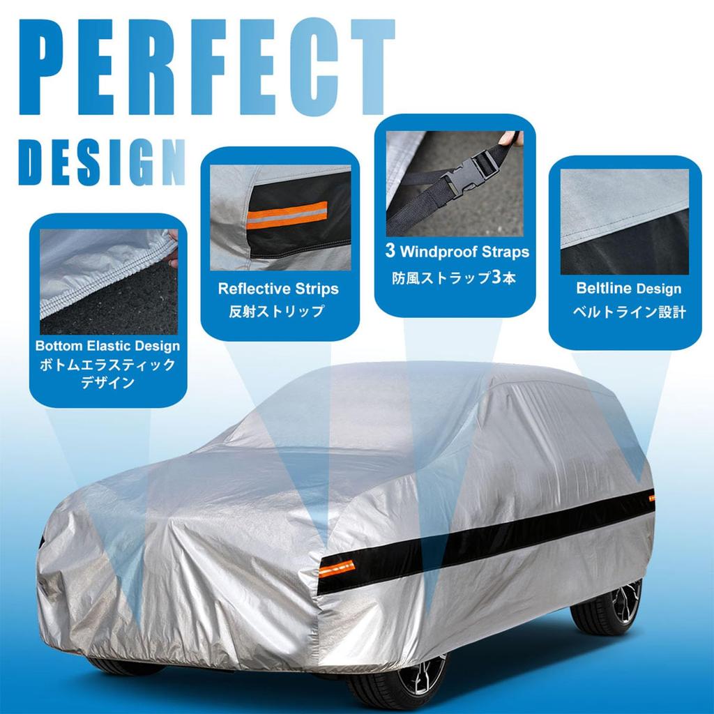 Holthly Thickened Car Body Cover for Kei and UV Fits Citroen Honda Suzuki Subaru Hyundai and Suzuki Alto 10-Layer Cars, Fleece-Lined, Waterproof,