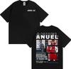 Rapper Anuel AA Rhlm 2 Album 2026 Tour Tshirts Men Women Fashion Hip Hop High Street T Shirt Cotton ONeck Short Sleeve Tshirt