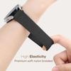 Compatible with Huawei Watch GT 6 Pro Braided Nylon Sports Replacement Strap Stainless Steel Metal Buckle Unisex 22mm Black A