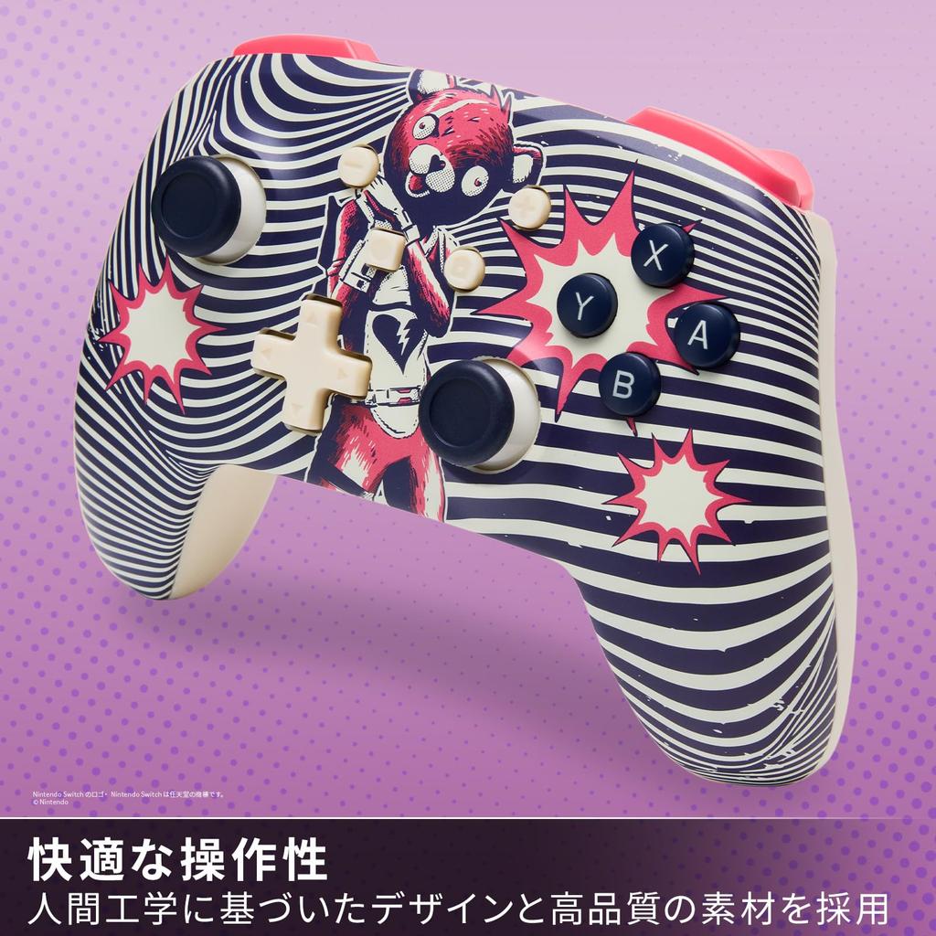Officially licensed Nintendo PowerA Wireless Controller for Nintendo Switch - Fortnite Cuddle Team Leader NSGP0416JP-01