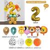 Forest Animal Aluminum Foil First Birthday Decoration Scene Arrangement Latex Balloon Set