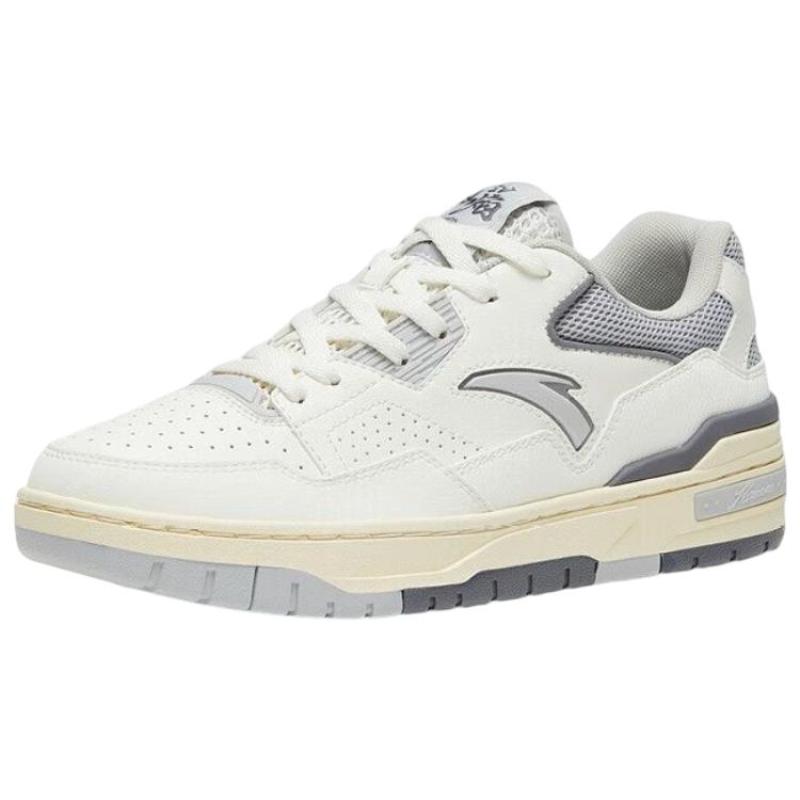 Anta Flame 4.0 Anti-Slip Wear-Resistant Low-Top Skateboard Shoes Women's White Gray Sneakers 122328081-1