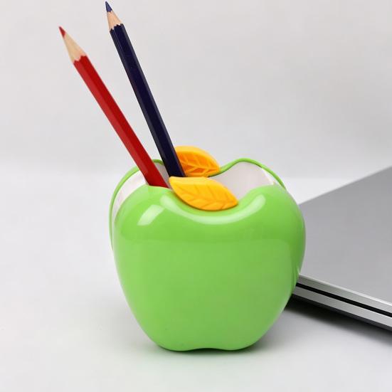 xiaobudian Fruit Shape Pen Holder, Large Capacity Desktop Pencil Organizer, Decorative Stationery Container Box for Home, Office, Classroom