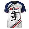 Volleyball Uniform Neutral 3D Printed Men's T-shirt Fashionable Short Sleeved Sportswear Comfortable Breathable Quick Drying