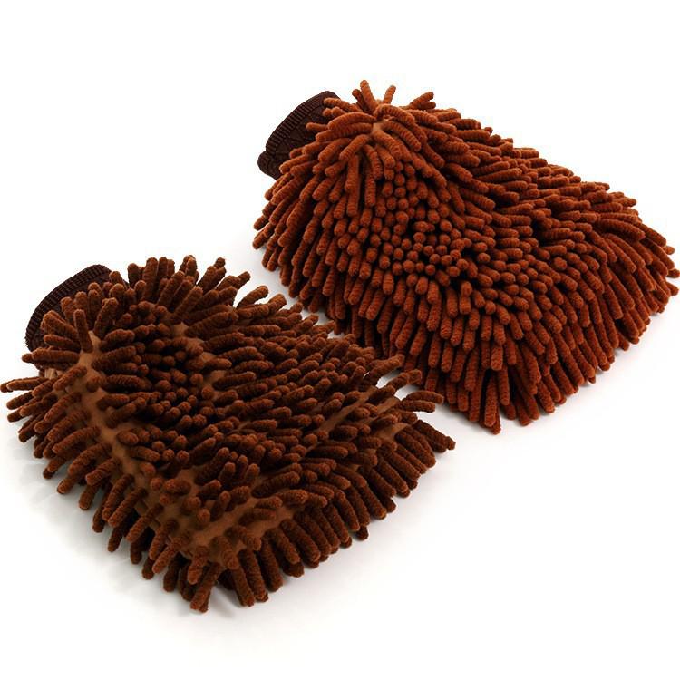 

Waterproof Chenille Car Wash Mitt, Large 100g: Durable, Soft Cleaning Towel Small (60g/10*20) коричневый