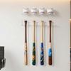 2pcs Clear Acrylic Wall Mount Baseball Display Rack Securely Hold 4 Baseball for Collection Showcase