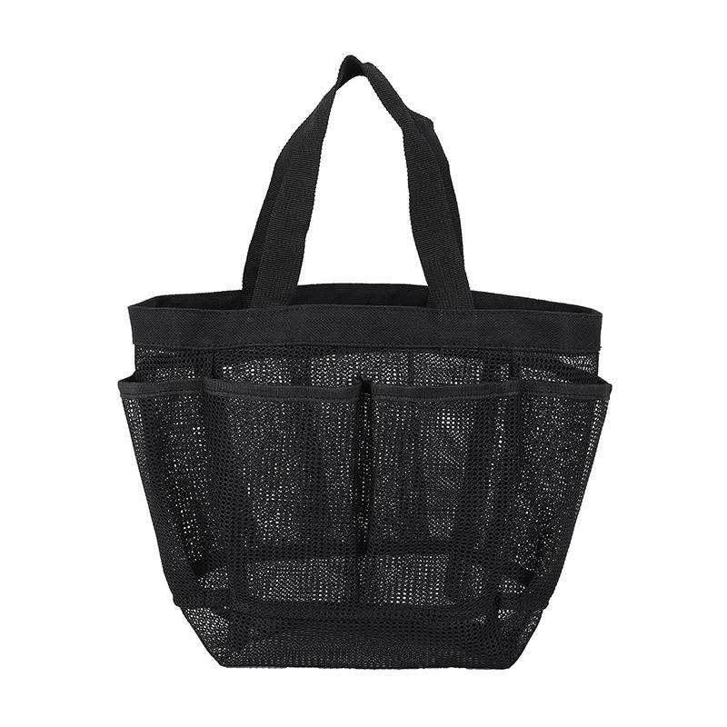 Men's Portable Mesh Shower Caddy Quick Dry Shower Tote Hanging Bath Toiletry Organizer Bag 7 Storage Pockets Double Handles
