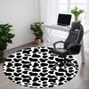 1pc Cowprint Chair Carpet for Office, Soft, Non Slip Polyester Mat, Office, Entryway, Living Room, Bedroom