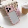 Shockproof Bumper Clear Candy Color Large Window Case For iPhone 17 16 15 14 13 12 11 Pro Max Plus Transparent Acrylic Cover