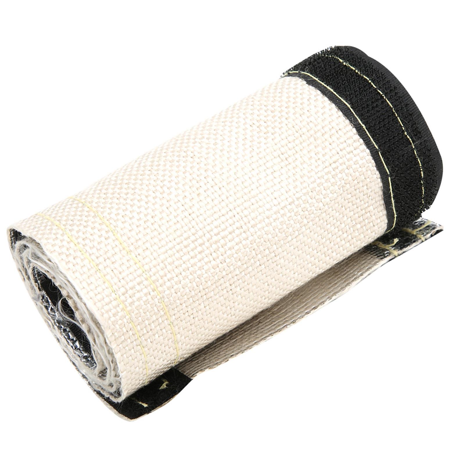 

Insulated Wire Hose Cover Gray White Heat Shield Sleeve with Aluminized Outer Layer 600x106mm