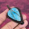 Hemimorphite Gemstone Pendant Copper Wire Wrapped Pendant Handmade Dainty Jewelry