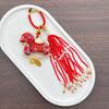 Pure Handmade Song Brocade Horse Pendant Charm – Double-Sided Fortune & Prosperity Tassel Ornament