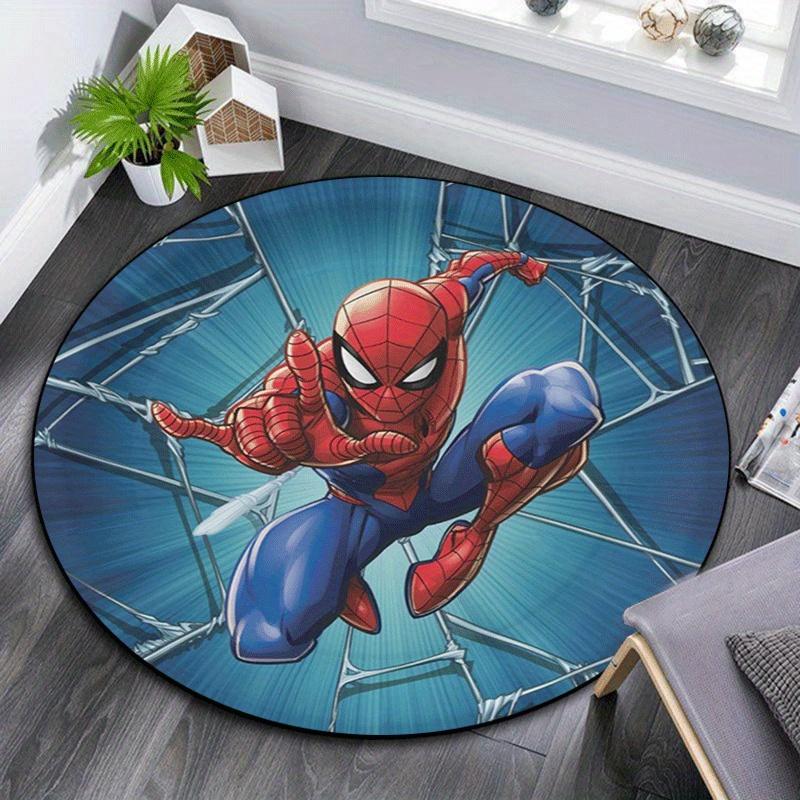 

1pc Spider-Man Stitch Round Area Rug - Non-Slip, Machine Washable Polyester Carpet for Living Room & Bedroom Decor 80cm by 80cm