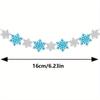Winter Wonderland Party Decorations Christmas Snowflake Pull Flag Banner