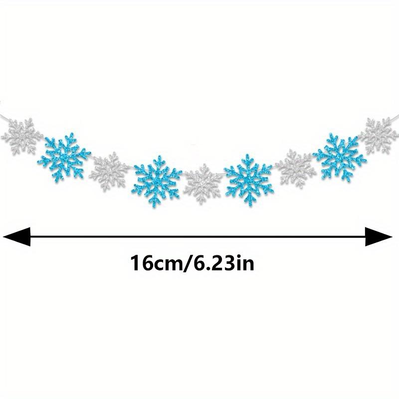 Winter Wonderland Party Decorations Christmas Snowflake Pull Flag Banner