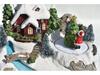 LED Luminous Musical Christmas Ornaments - European Style Fairy Lights Snow House for Window Display and Gifts
