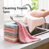 Hängande Korallfleece Dubbelsidig Tyg Snabbtorkande Absorberande Mjuk Hudvänlig Lämplig Köksrengöring Diskduk