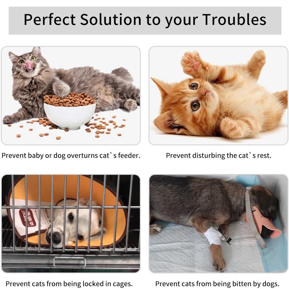 2 pcs Cute Cat Paw Shaped Cat Door Latch Holder Adjustable Door Strap for Pets