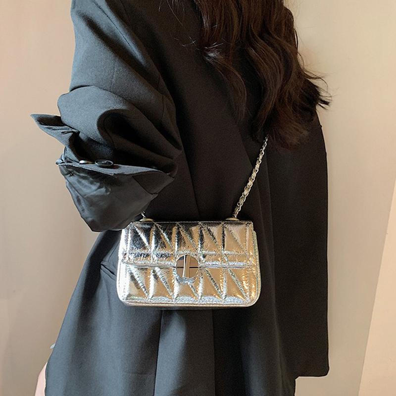 Fashionable and Versatile Shoulder Chain Crossbody Bag, New Trendy PU Colorful Small Square Bag, Shopping Fashionable Women's Bag