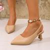 Fashion Ladies Shoes 2025 Summer Fashion Pointed Toe Women's Sandals High Heels Slip on Thin Heel Pumps Versatile New