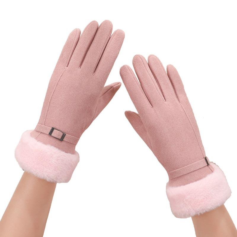 Warme Handschuhe Damen Winter Outdoor Reisen Winddicht Verdickter Stoff Wärmespeicherung Touchscreen Kaltes Radfahren Warme Handschuhe