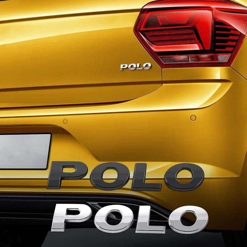 Chrome Silver Black 3D ABS For POLO Car Rear Trunk Letters Sticker Badge Logo Emblem Labeling Auto Accessories For Volkswagen VW