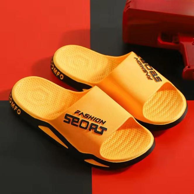 Pánské pantofle Pohodlné pantofle s potiskem písmen - Měkká podrážka Lehké a protiskluzové plážové sandály