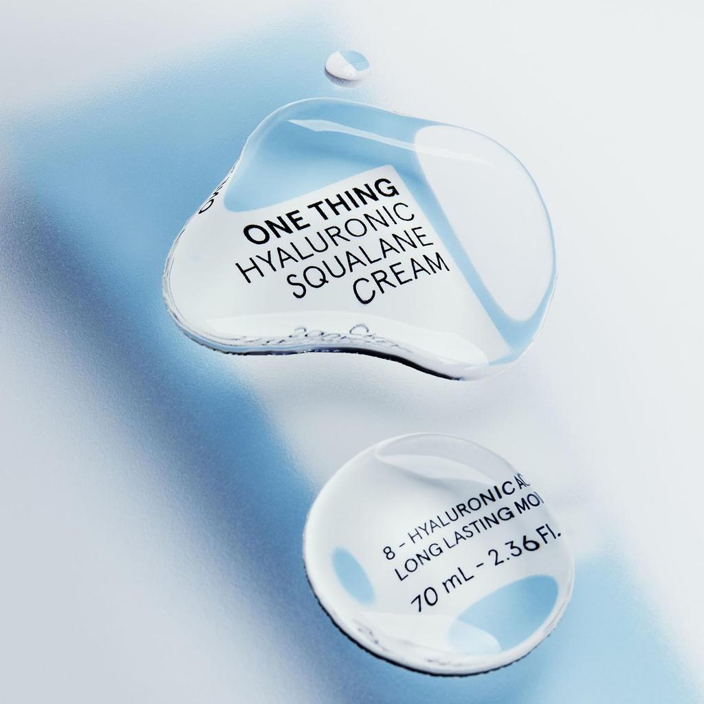 ONE THING Hyaluronic Squalane Cream 70ml Hydratační pro smíšenou a suchou pleť Hyaluronová Botanická Hydratace Vnitřní Gel Korejská Kosmetika Pleť, 8vrstvá