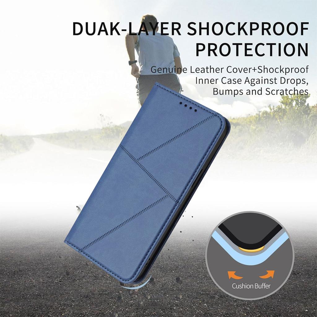 For iPhone 17 Air Wallet Case Magnetic Closure Leather Flip Phone Cover with Stand