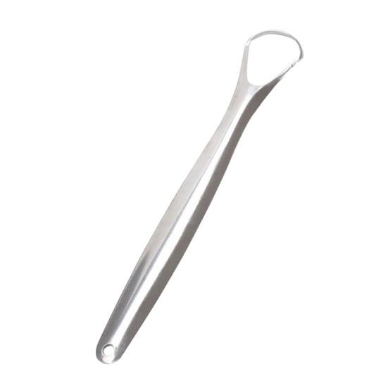 Stainless Steel Reusable Tongue Scraper Mouth Brush Fresh Breath Cleaning Tool