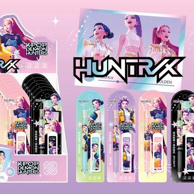 1 Pcs Kpop Demon Hunters Mechanical Pencil Cute Cartoon Anime Student School Stationery Pencil Cartoon Office Supplies Gifts